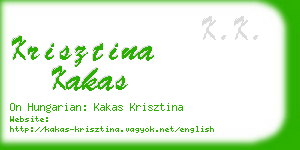 krisztina kakas business card